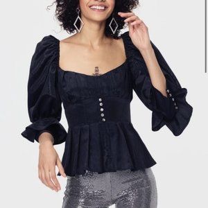 For Love and Lemons Black Blouse